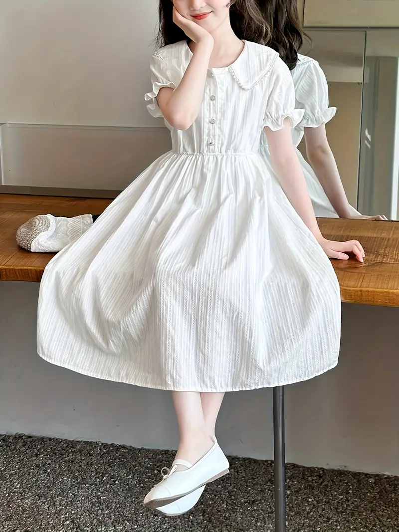 korean white dress Dewlily Summer Fashion Teens 20s 30s Cute Leg-lengthening Daytime gatherings UAMOU Dress for Women Korean