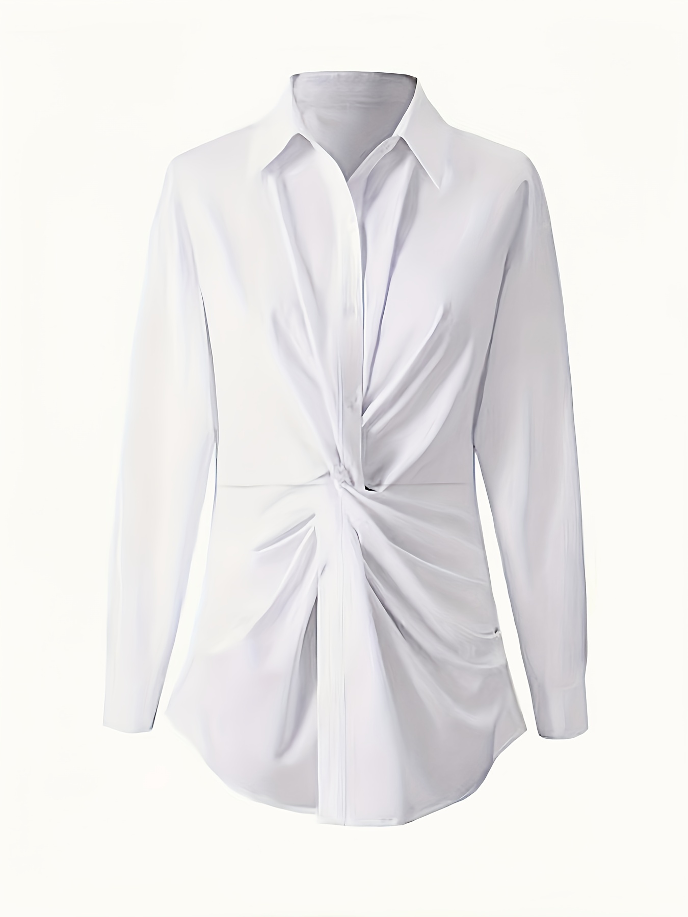 womens irregular design shirt loose solid - Temu United Kingdom