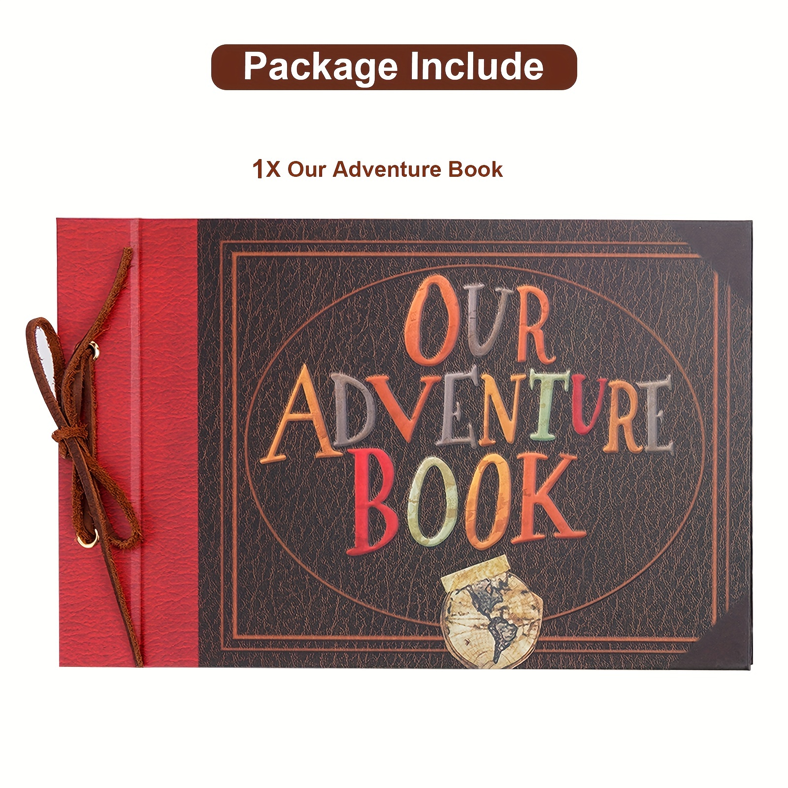 

Our Adventure Books Album, 10.2x 7.1 Inches 80 Pages, Vintage Lettering Hardcover Movies, Couple' Book, Anniversary Diy Album, Wedding, Travel, Friends, Family, Couple Gifts