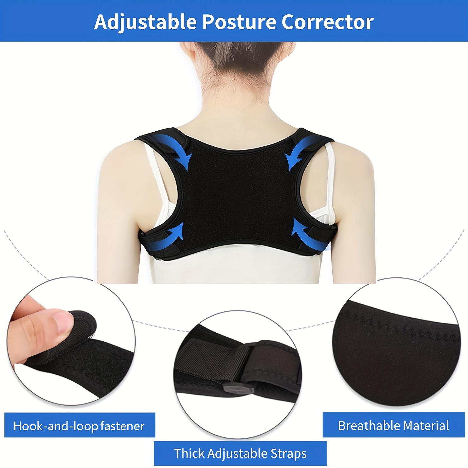 Women's Posture Corrector Adjustable Back Brace Support and Straighten  Posture Bra for Women - Providing Back Neck Shoulder Upright Straightener