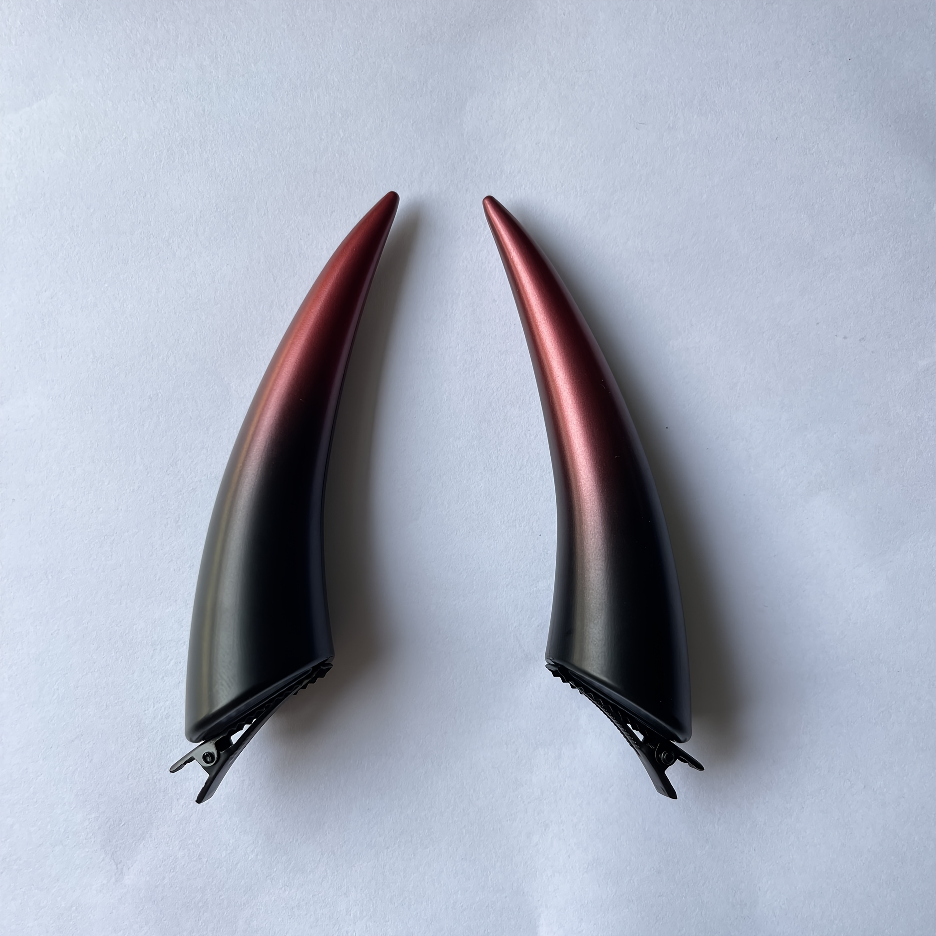 Image of 2pcs Dark Gothic Demon Horn Hair Clip Edge Clips Costume Halloween Adult Accessories
