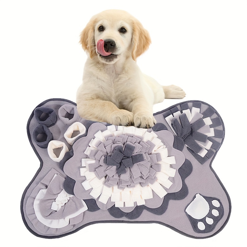 

Dog Snuffle Mat, Foldable Pet Slow Feeding Mat Puppy Nose Work Training Toy With Squeaky Toy, Interactive Dog Puzzle Toy