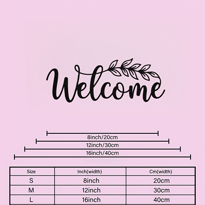 TEMU 1pc Front Door Sign, Metal Welcome Door Plate, Porch Entrance Wall Decoration, Agent's Closing Gift, Welcome Sign Ornament, Home Decor, Scene