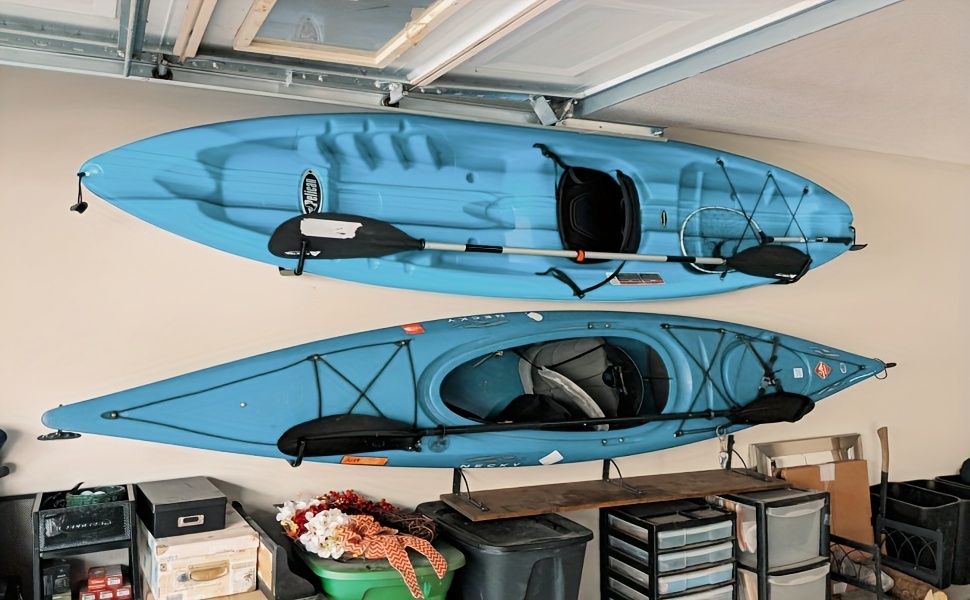 Canoe Rack Kayak Storage Hooks, Wall Mount Garage Canoe Storage