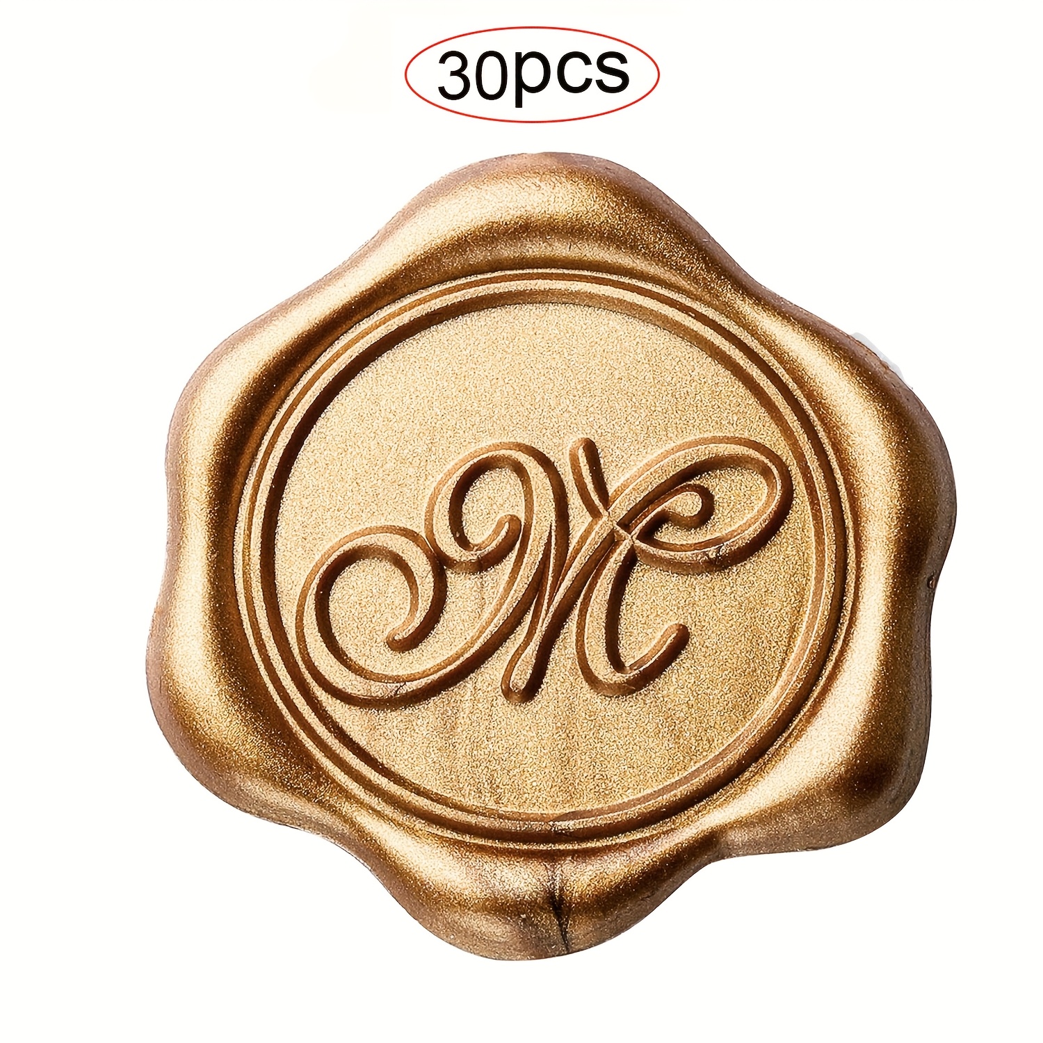 E-shop 25/30 Stück Initial Alphabet Klebe-Wachsaufkleber, Buchstaben (A B H J K L M N P R U V) Wachsaufkleber Umschlag Verschluss Aufkleber Umschlag