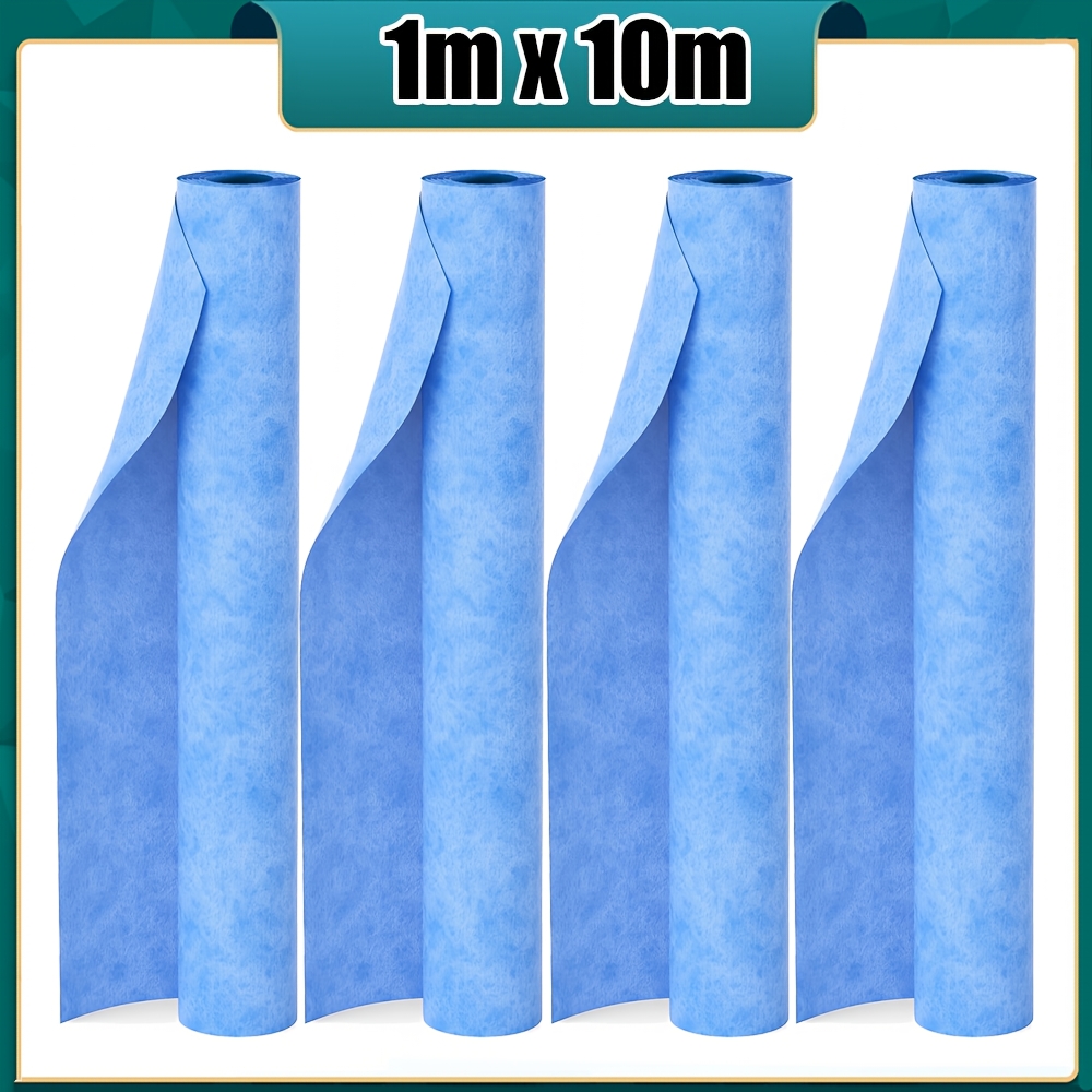 4 Rolls Membrane For Shower, Blue 1m X 10m Tile Membrane, 25. Thickness Polyethylene Roll, Decoupling Mat, Easy To Cut For Bathroom, Kitchen, Sauna, Walls, Underlayment
