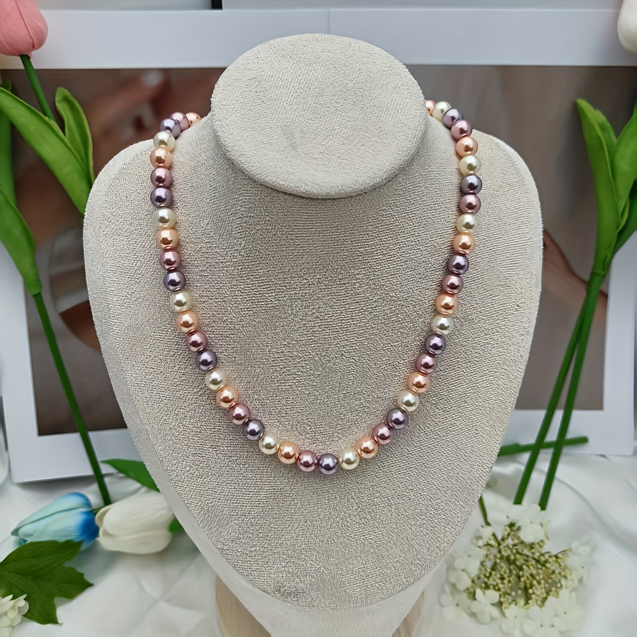 Bohemian Style 8mm Freshwater Pearls Necklace