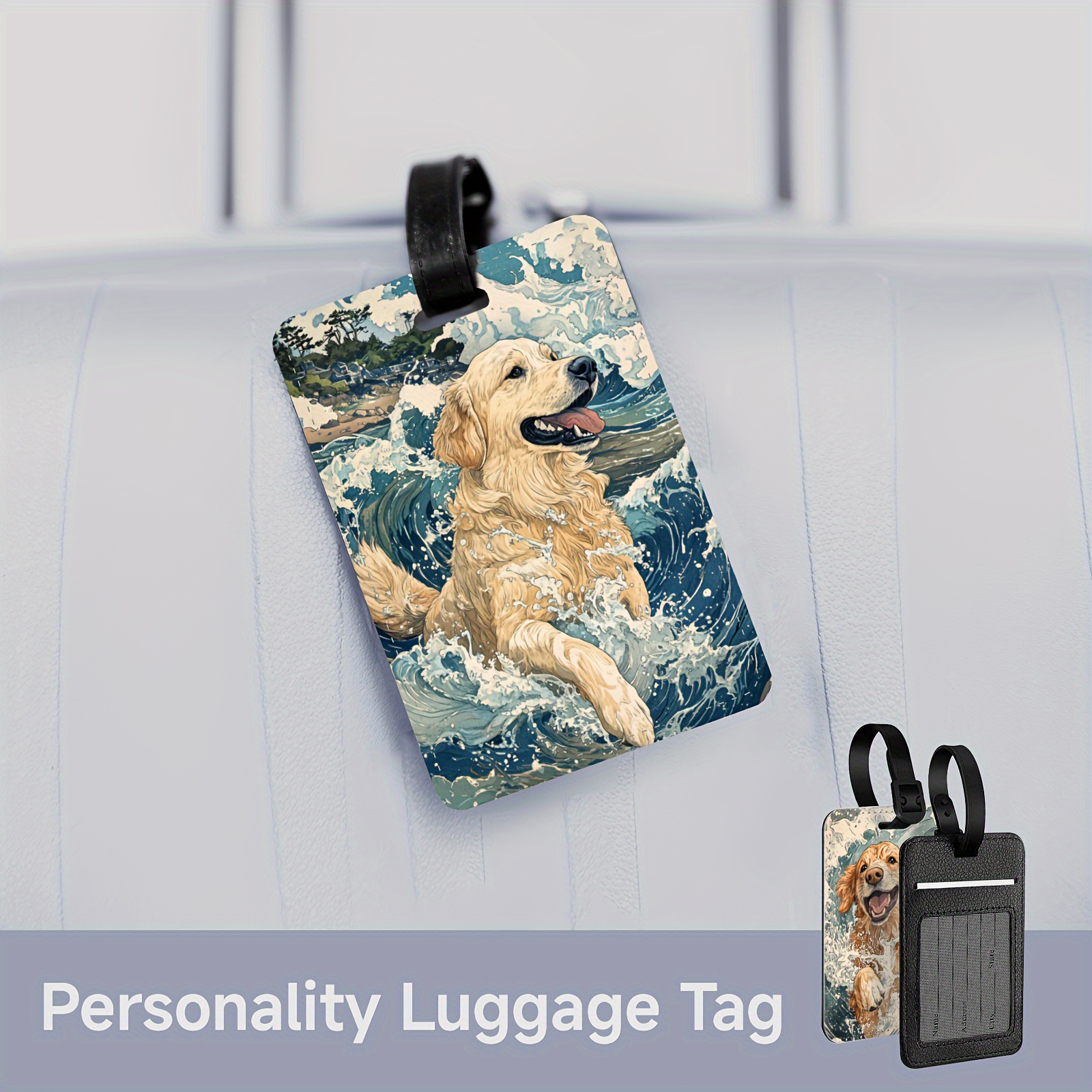 

Cute Faux Leather Luggage Tag With Lightweight For Travel, Vacation, And Gifting