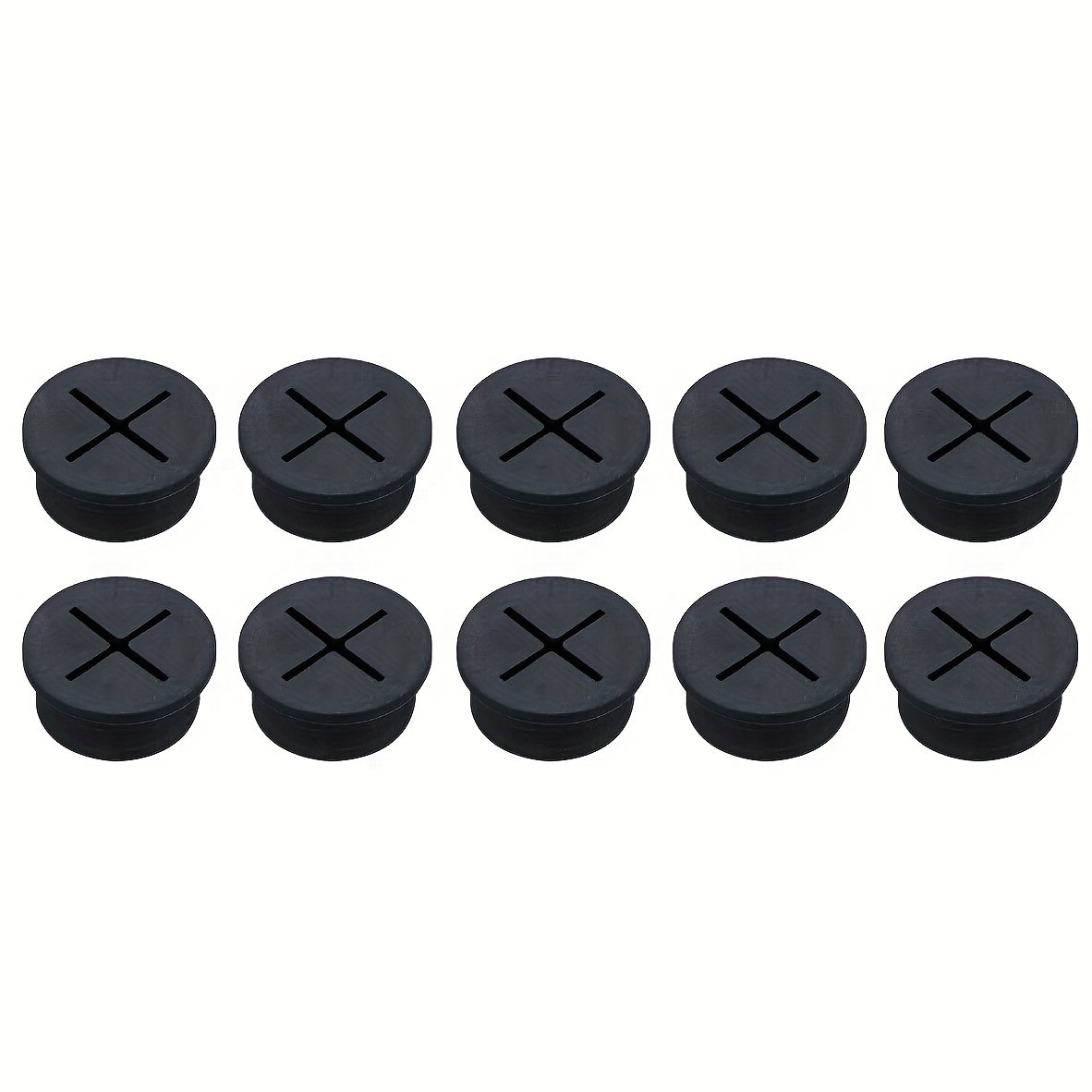 10pcs Cable Grommets - Flexible Desk Cord - Rubber Wire Pass-through Organizer For Table And Furniture