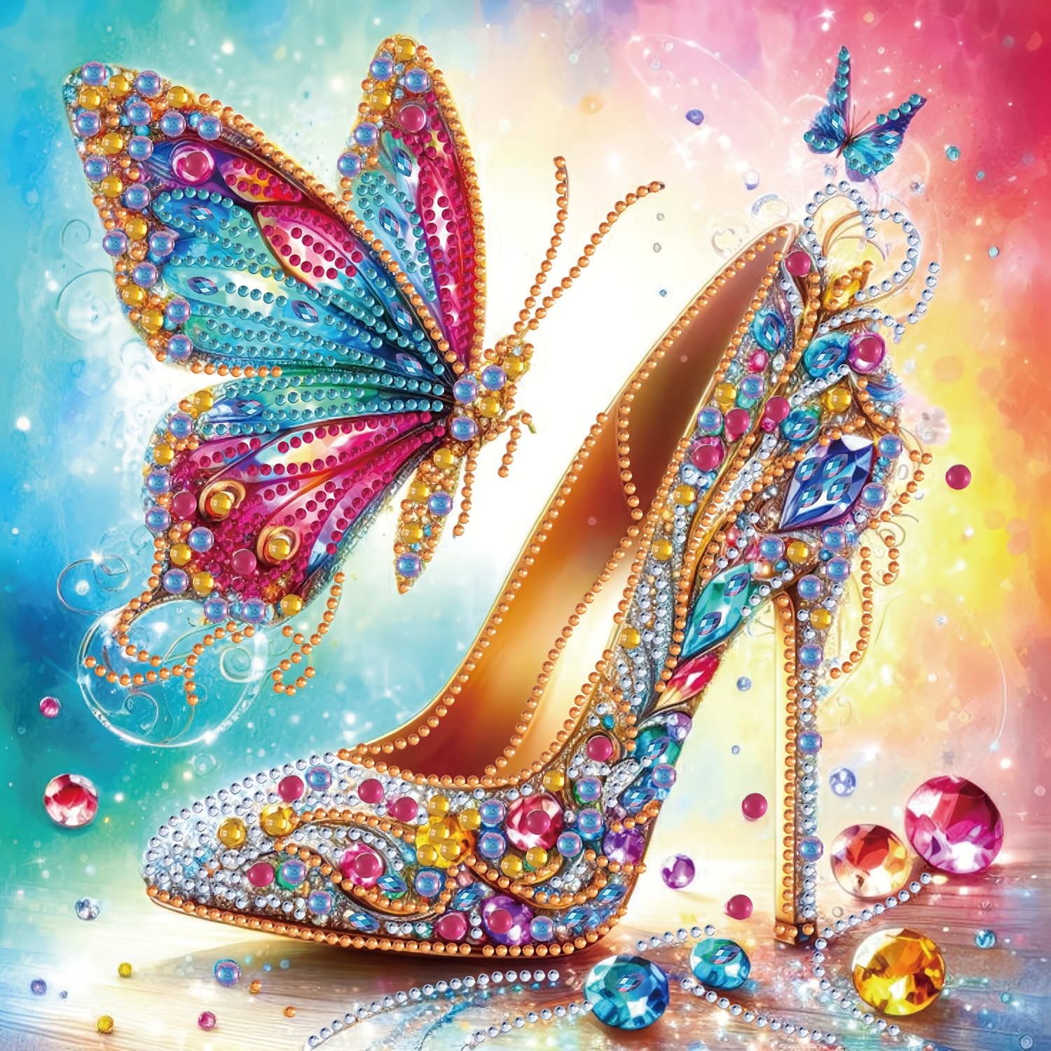 

Diy 5d Sparkling High Heels Diamond Painting Kit - Vibrant & , Special Shaped Crystal Art, Mosaic Craft For Decor, Ideal Gift For Holidays & Parties, Diamond Art Kits