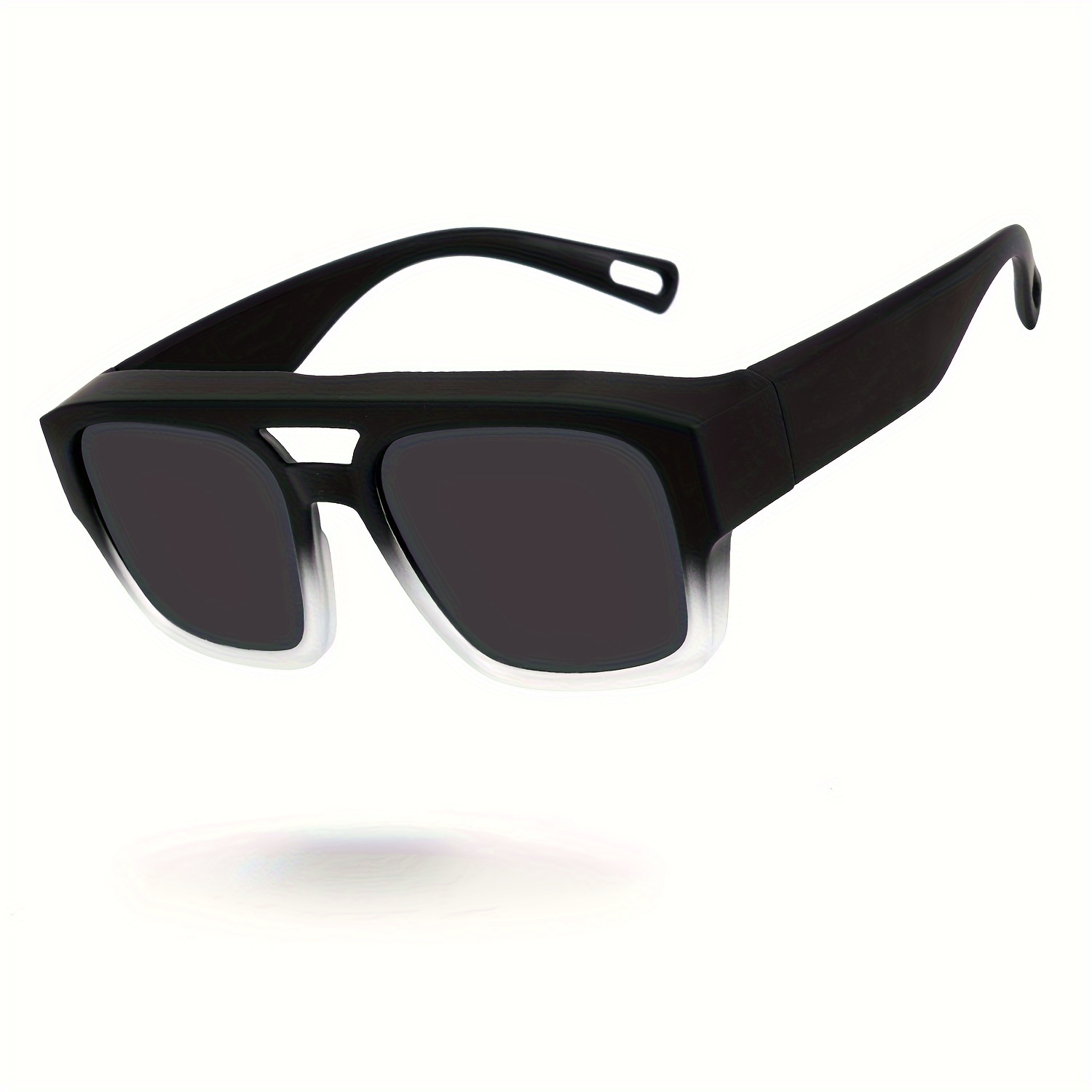 unisex oversized square retro wrap around clip polarized - Temu display picture 1