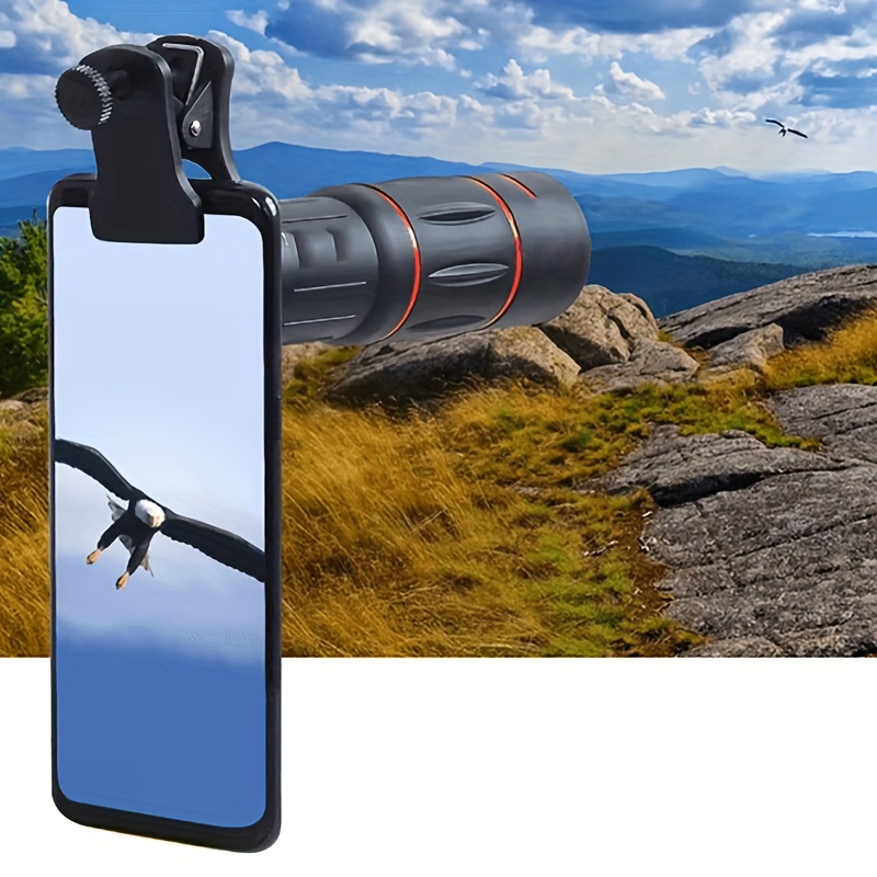 TEMU Portable Monocular Telescope With Multifunctional Tripod, Manual Focus, Smartphone Telescope Lens, Suitable For Livestreaming, Birthday Gifts,
