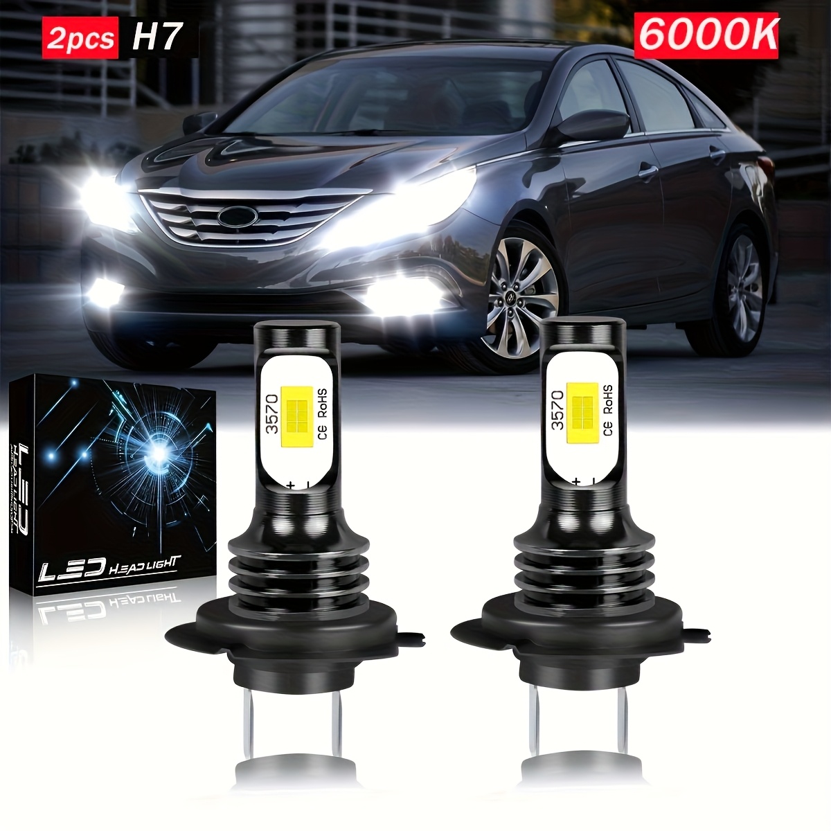 2014 Combo LED Headlight+Fog Light Bulbs Kit Plug and Play