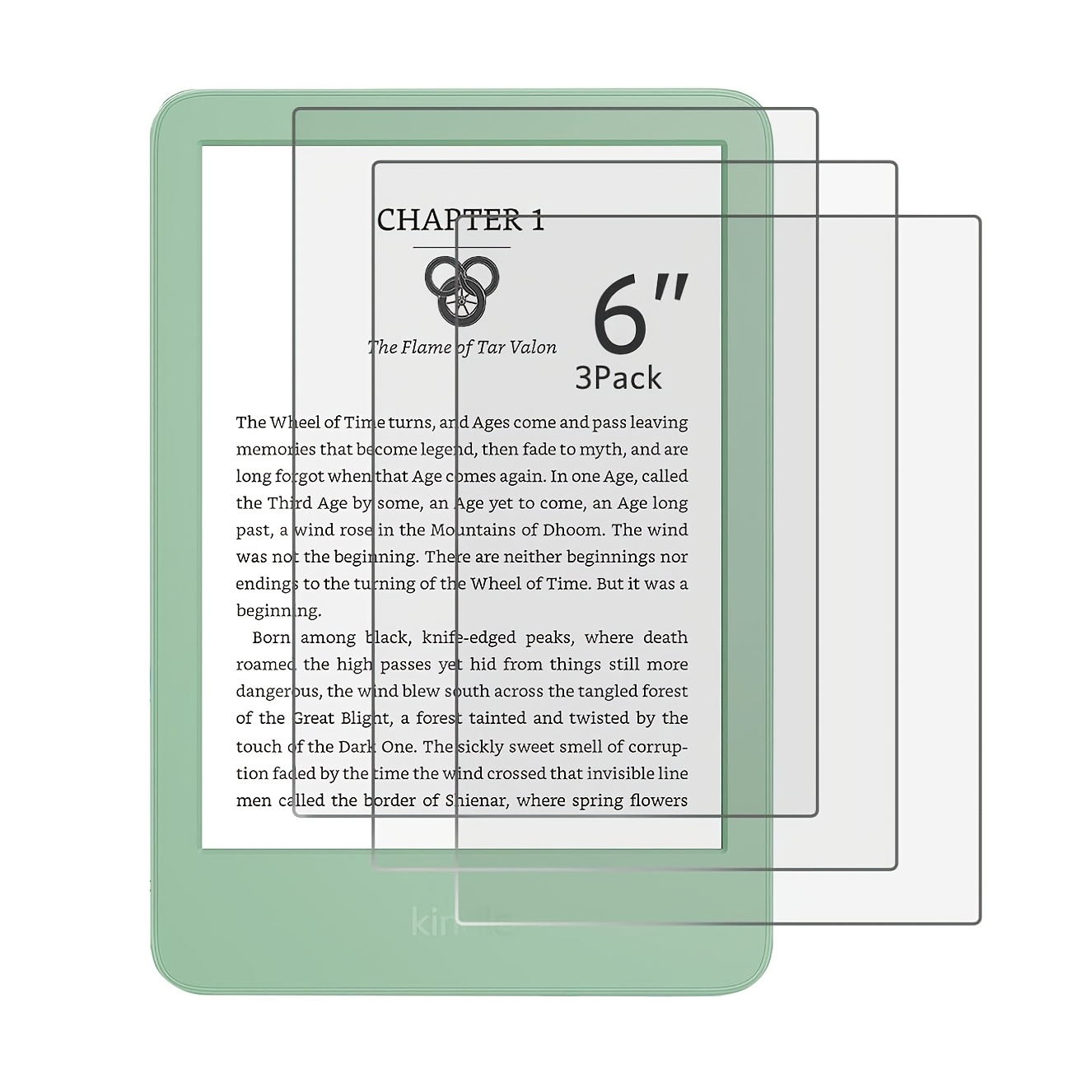 TEMU Paquete de 3 protectores de pantalla esmerilados antirreflejo para Kindle de 6 pulgadas 2024 y 2022 (11.ª generación), , resistentes a las