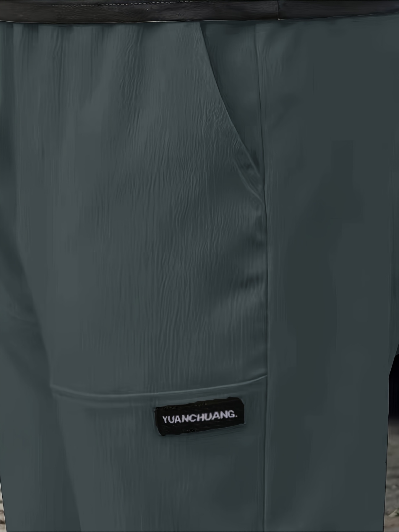 3pcs mens lightweight casual pants straight leg drawstring waist solid color black gray summer workwear machine washable details 2