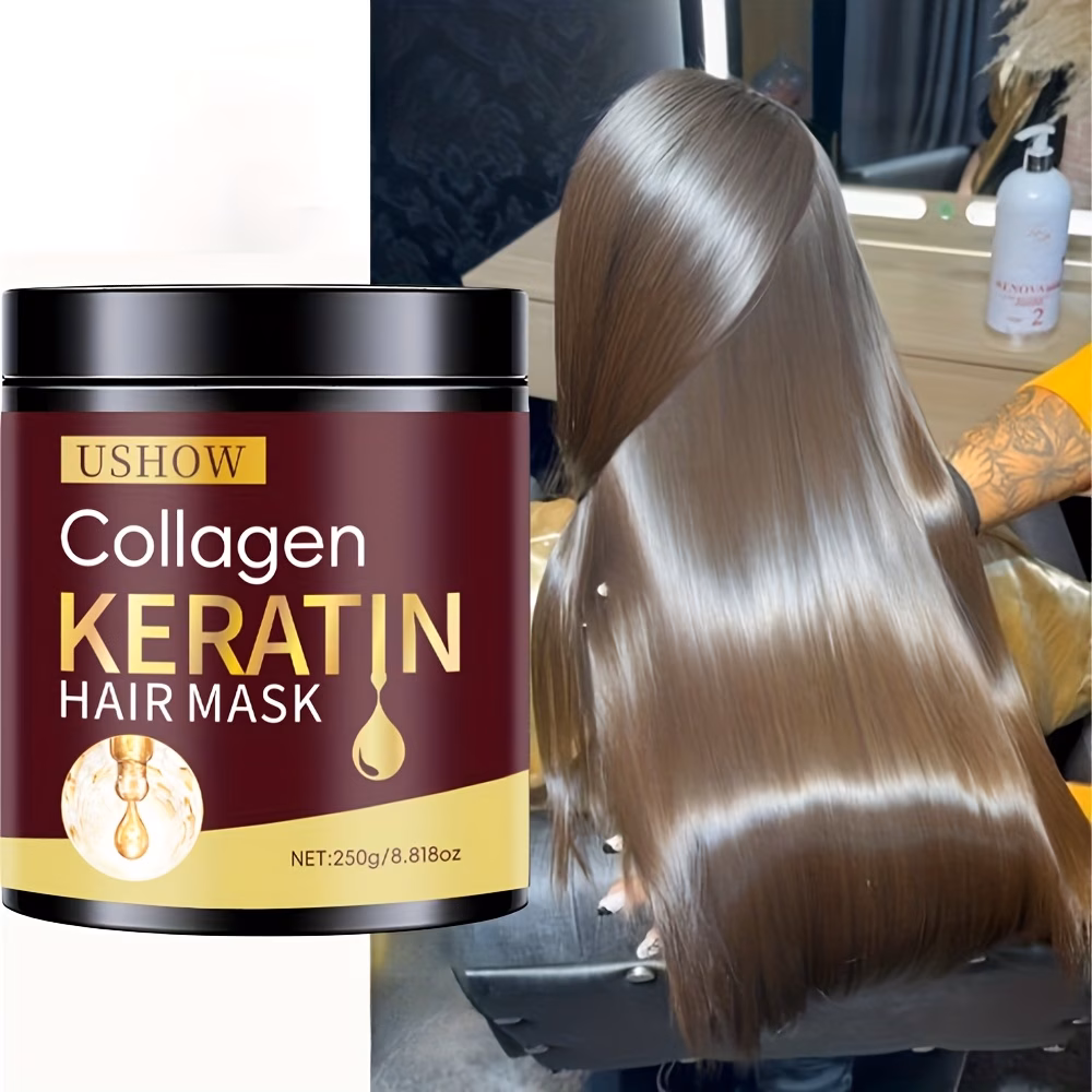 250g original protein hair mask nourishes dry and damaged hair in keratin collagen anti split ends and anti breakage s Product details 1