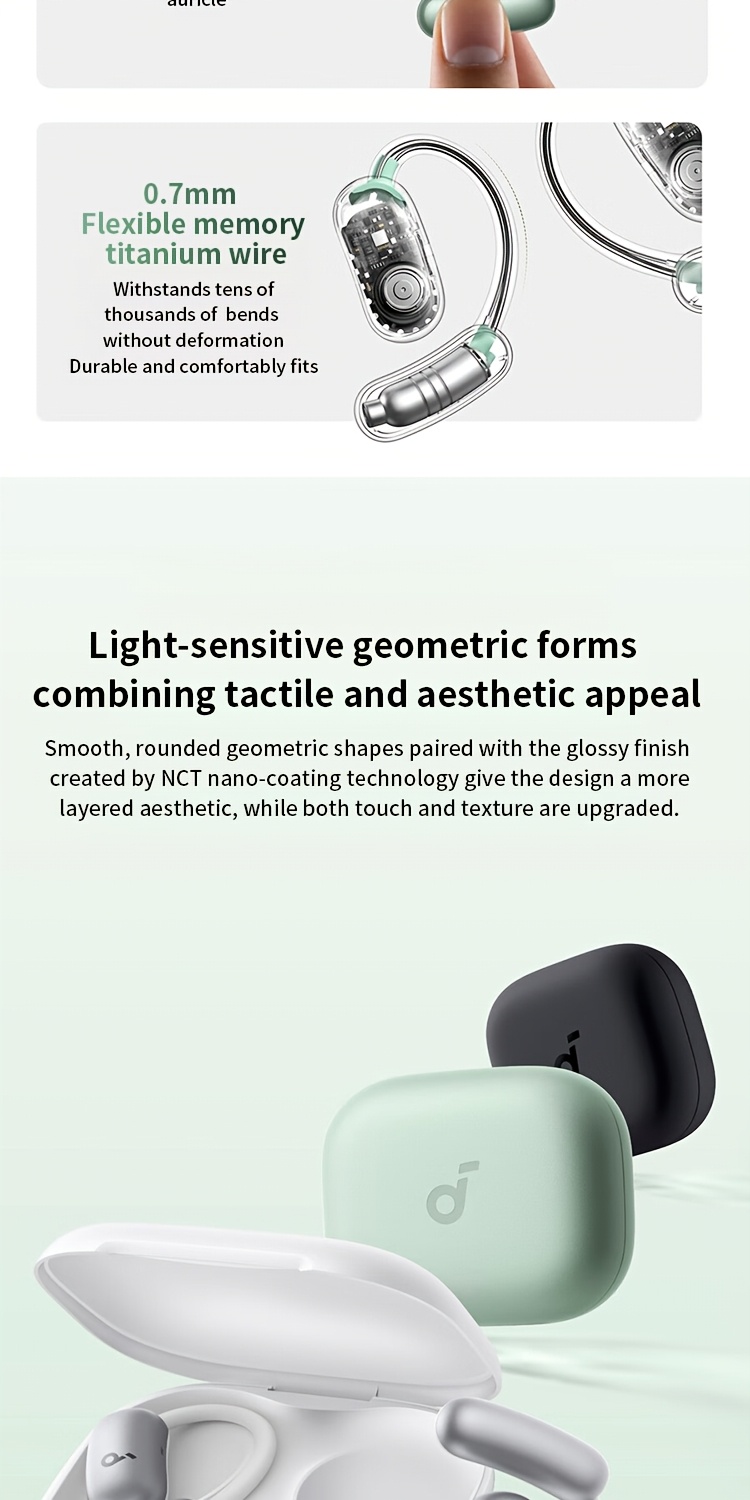 Soundcore by Anker Leap Line Plus Over-Ear AI Slimme Headset, Intelligente Realtime Vertaling, AI Simultaan Tolken, Open-Ear Draadloze Koptelefoon, Lange Batterijduur, Geschikt voor Sport, Hardlopen, Reizen en Uitjes