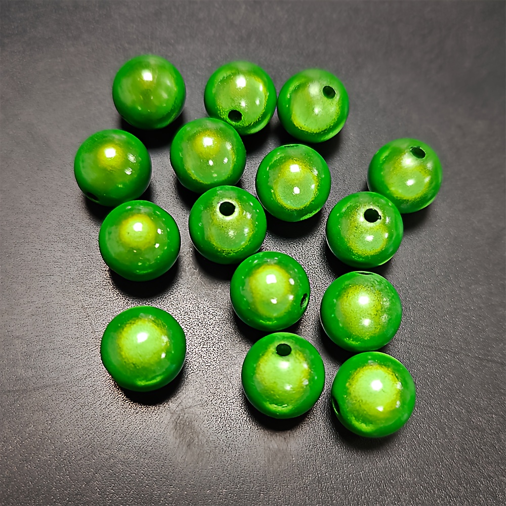 Image of 15pcs 14mm 3 Dimensional Sense Perles Magiques Round Acrylic Loose 3d Magic Charms Round Beads For Diy Necklace Bracelets Earrings Jewelry Making Accessories