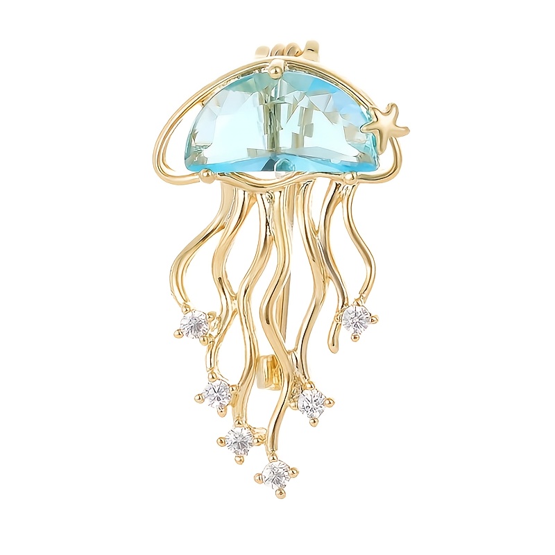 TEMU 1pc Fashionable Zirconia Inlaid Brooch Suitable For Daily Wear And Gift Giving