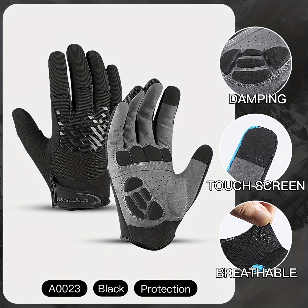 E-shop Neue, langfingerige, rutschfeste, atmungsaktive Touchscreen-Fahrradhandschuhe für Outdoor-Sportarten