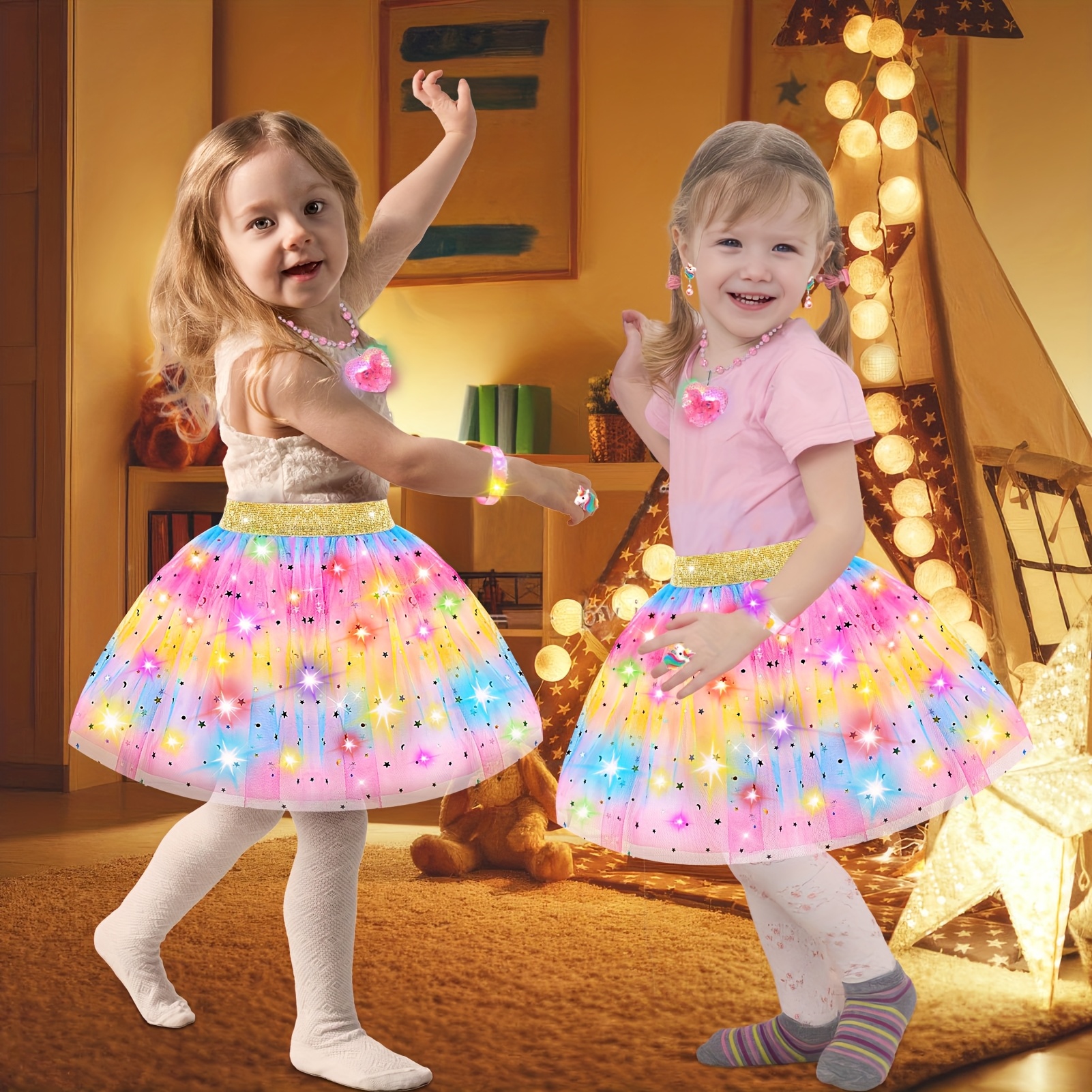 princess dress girls light dress clothes toy kids toys Temu