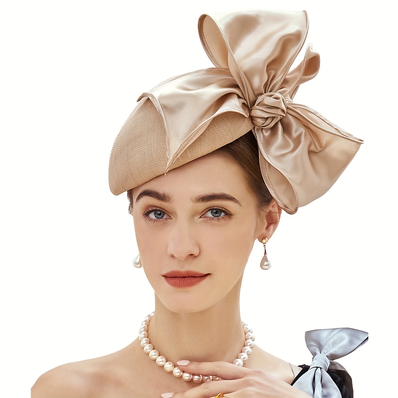 fascinator hat women tea party derby hat mesh cocktail - Temu display picture 2