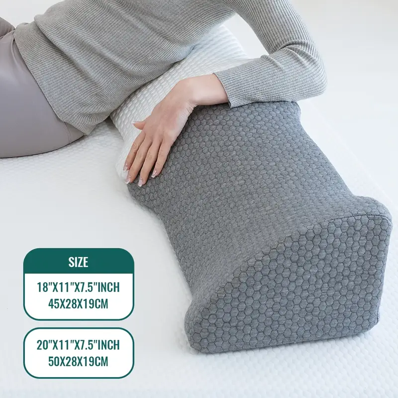1pc lumbar support pillow for office chair car and recliner charcoal washable polyester season lower cushion pillow geometric pattern pillow zipper closure pillow back support pillow for sitting Product details 2