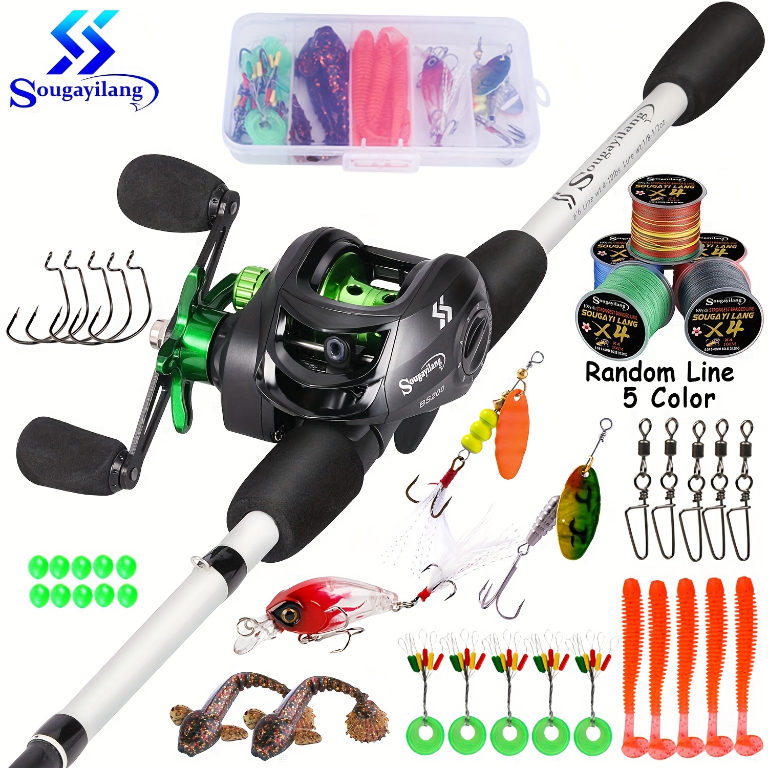 Plusinno Portablebfiahing Rod PLUSINNO Fishing Rod And Reel Combos
