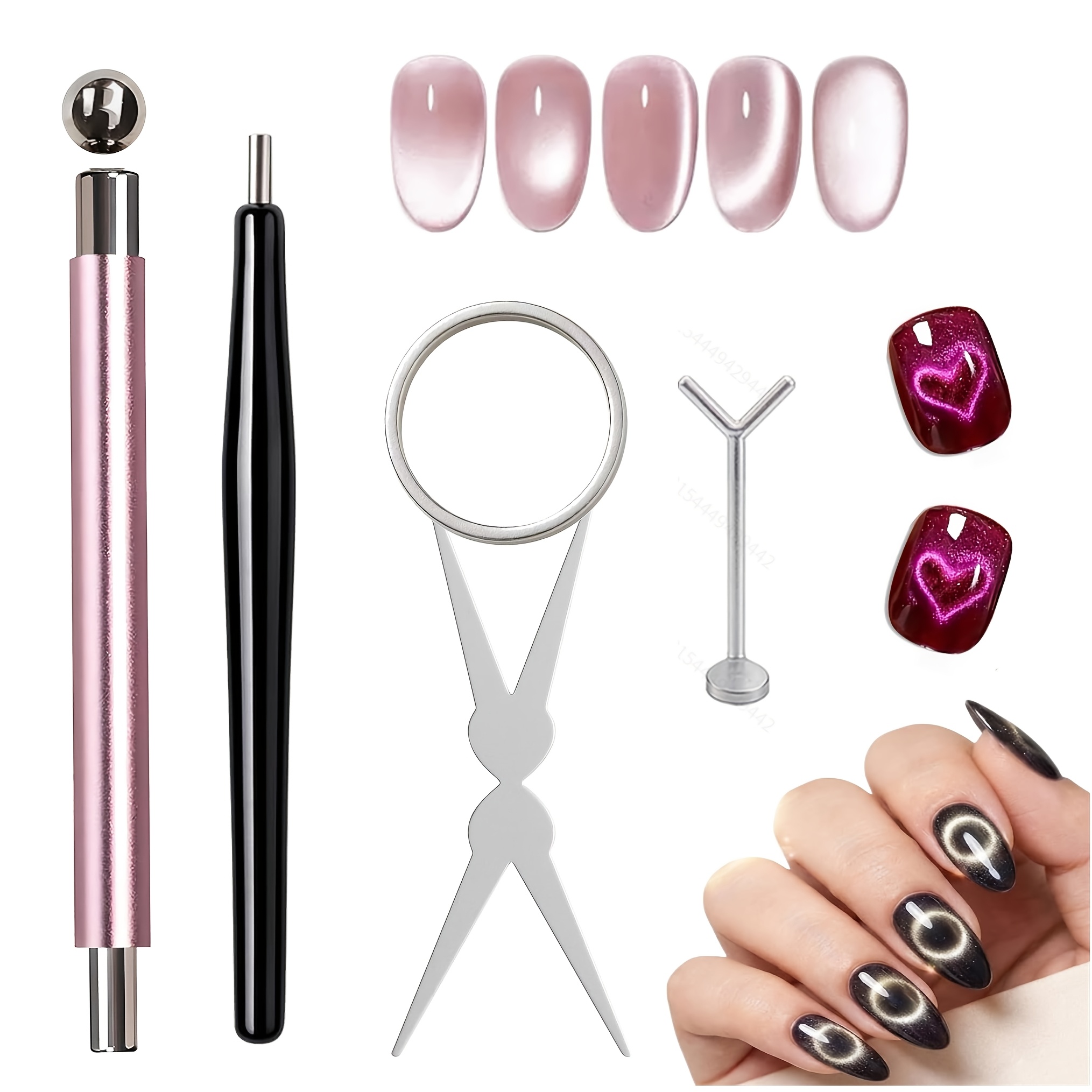 6pcs Nail Art Tool Magic Tool Set, Nail Tool For Eye Nails, Nail Tech Haves, Nails Stuff， Nails Supplies