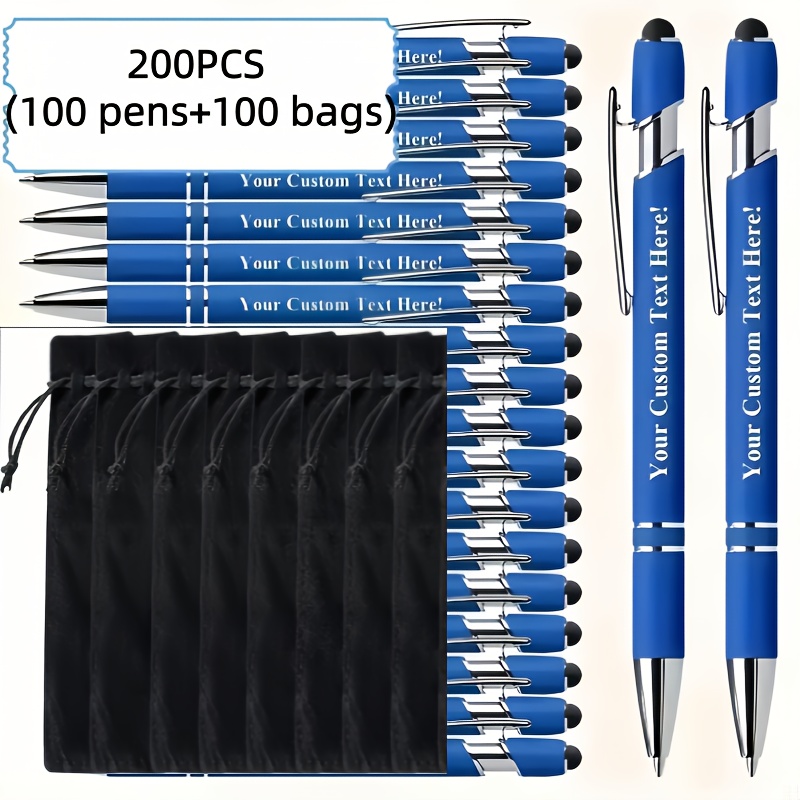 Custom Logo Metal Ballpoint Pens Set with Black Ink