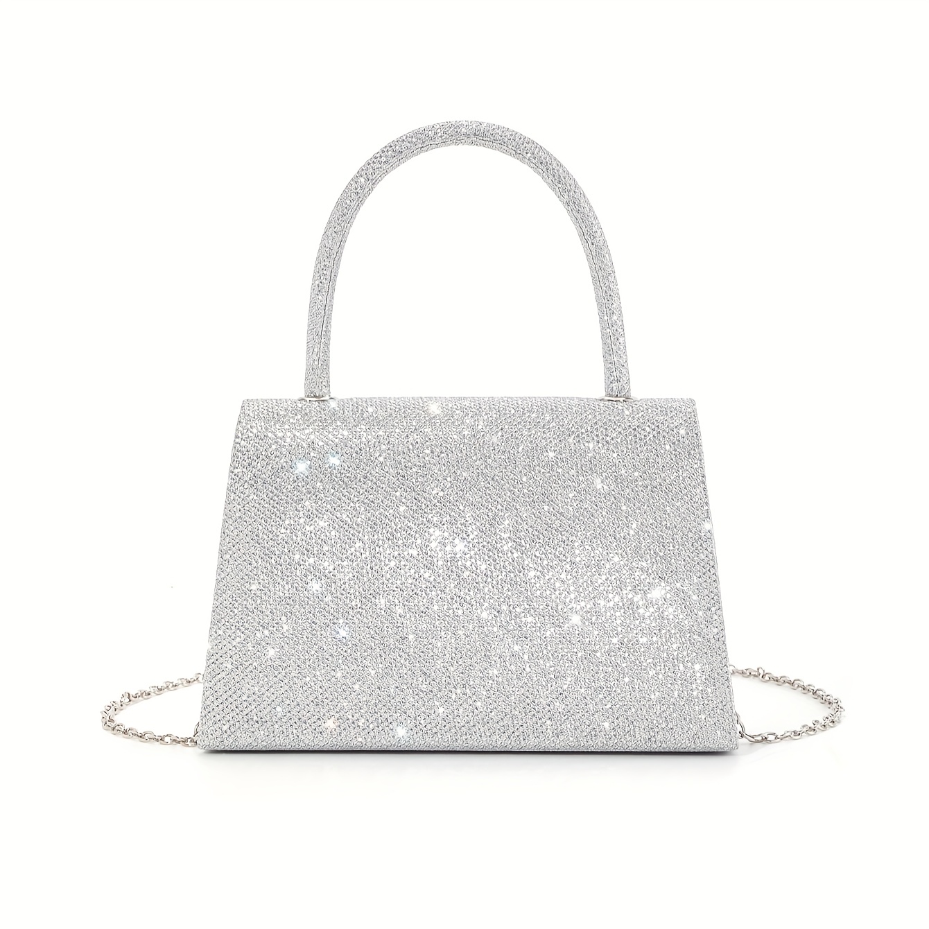 Sparkling Rhinestone Evening Bag with Multi-Functional Chain