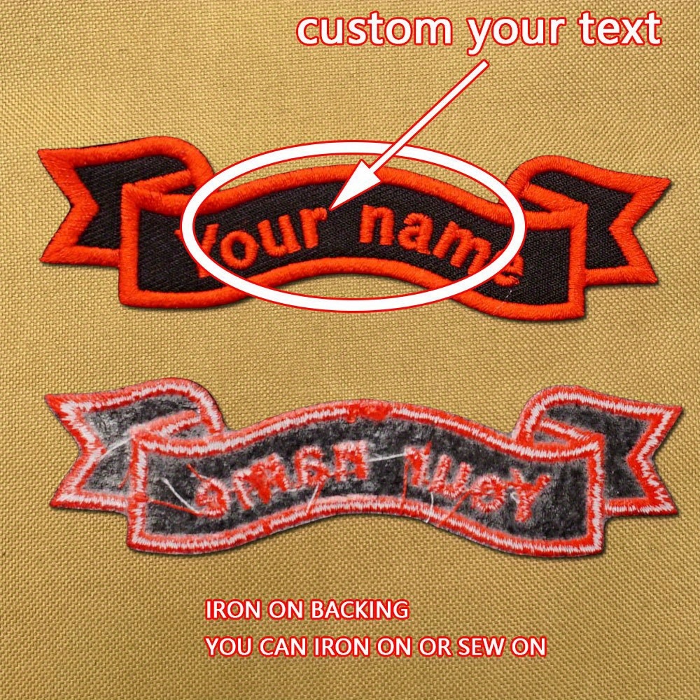 TEMU A Custom-made Multi-colored Ribbon Name Patch With Embroidery, Featuring Personalized Name Text, A Badge With Heat-activated Adhesive And A