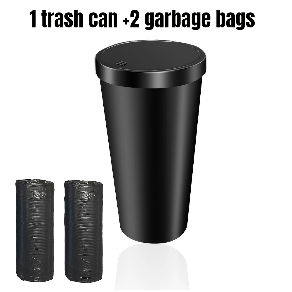 Trash Can + 2 Rolls Of Trash Bags - Organizer, On Holder, Door, Or Behind The Seat