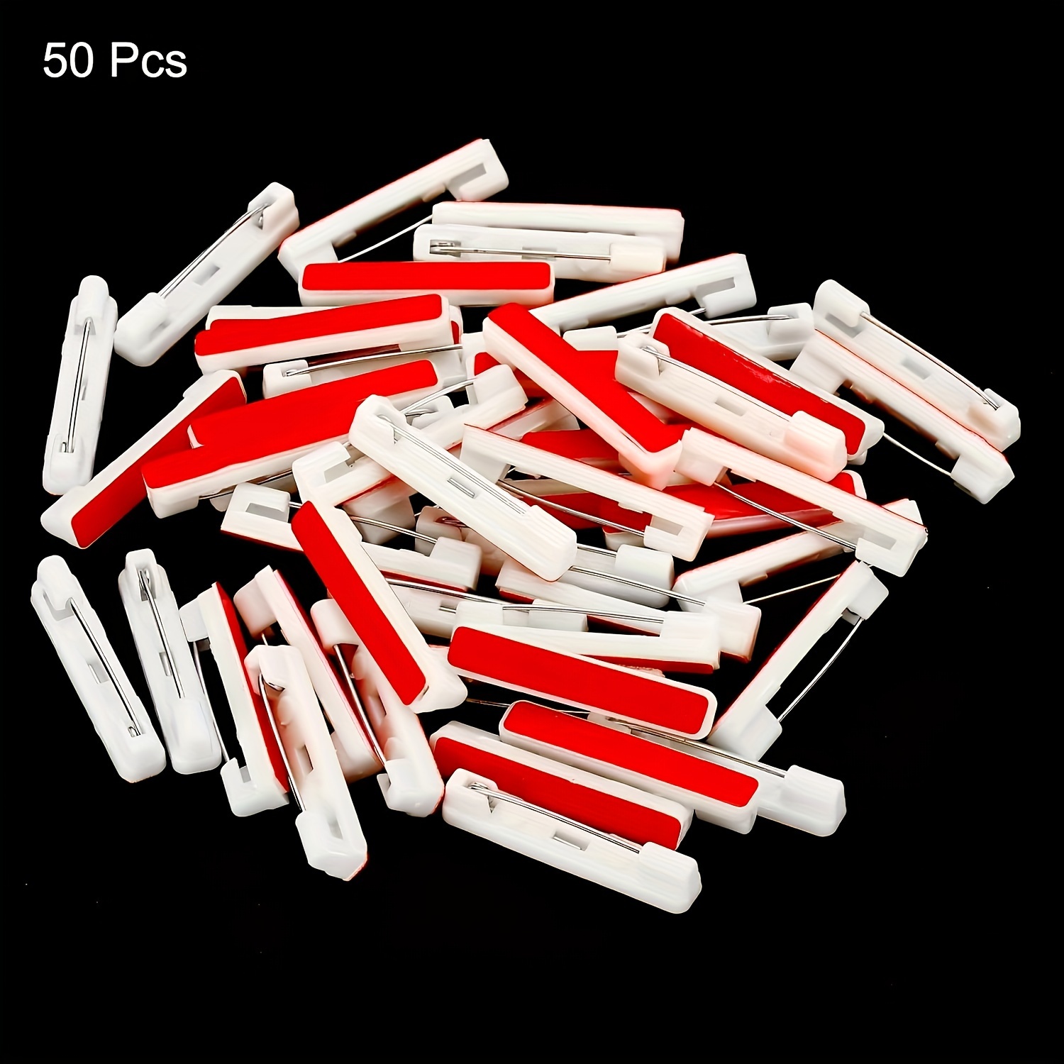 

50pcs Bar , 31mm/27mm Adhesive Brooch Pin For Id , & Diy Crafts - ,