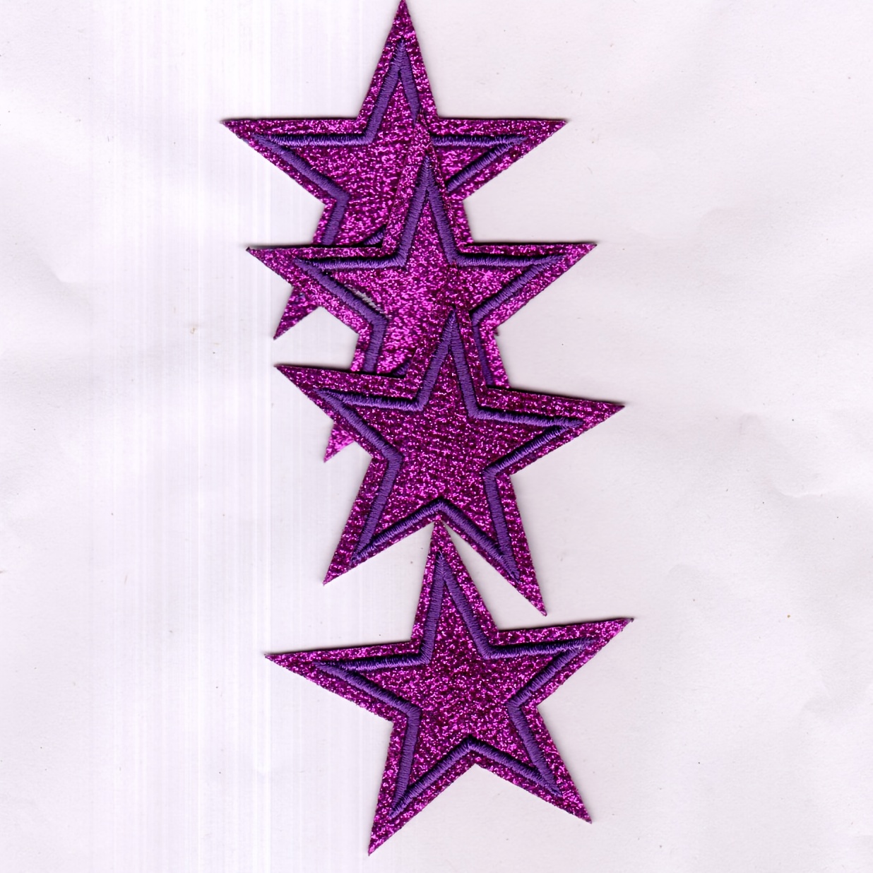 4pcs Purple Iron-on Embroidery Patches Suitable For Clothing, Bags, Shoes, Hats & Home Decor - Application With Household Iron, No Sewing Required, Fabric Appliques