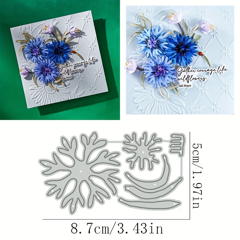 Image of Flower Metal Cutting Mold, Diy Decoration Embossing Die-cutting, Greeting Card Making Template, Suitable For Photo Album Card Making, Handmade Card Tools