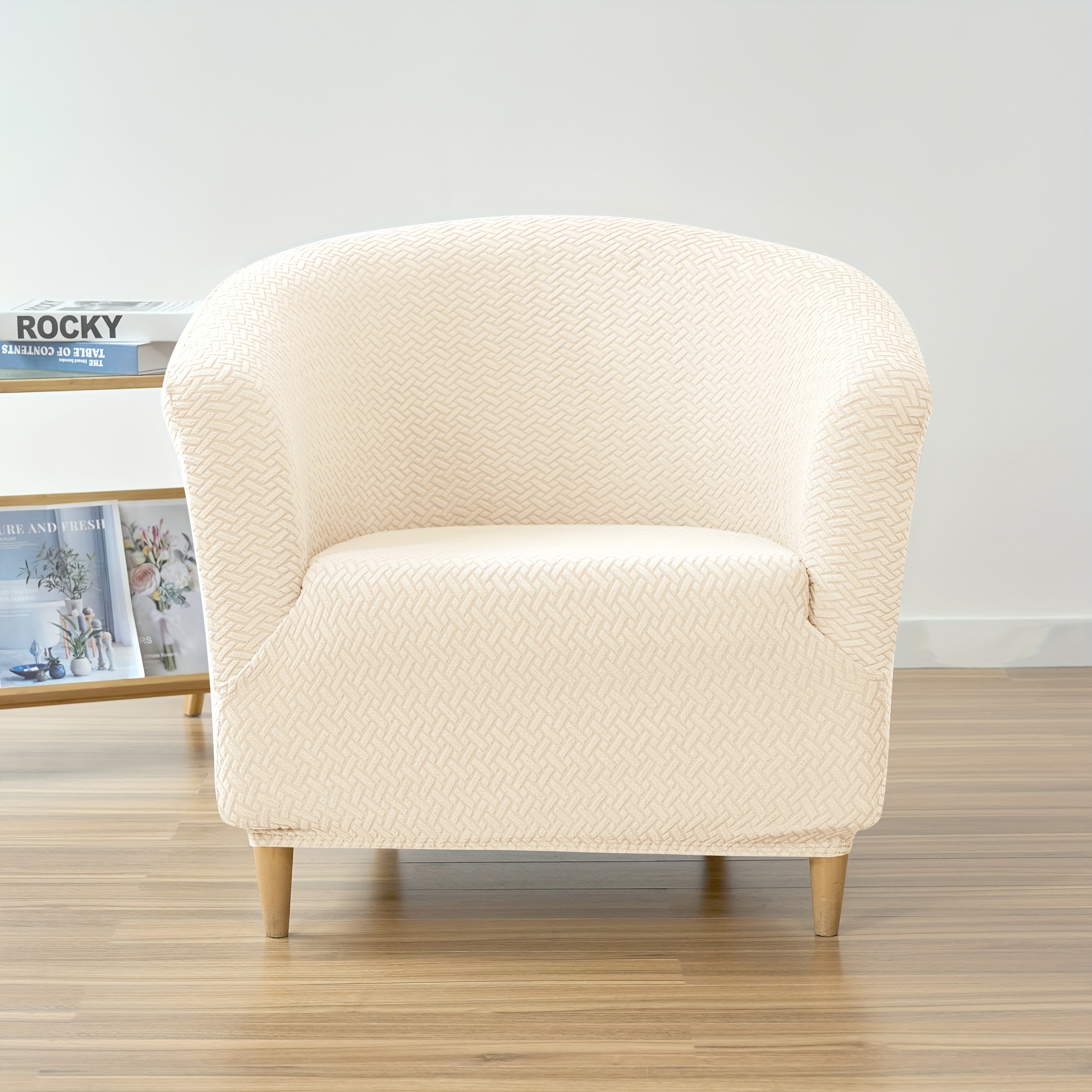 TEMU 1pc T-shaped Jacquard Club Sofa Cover Tub Chair Protector