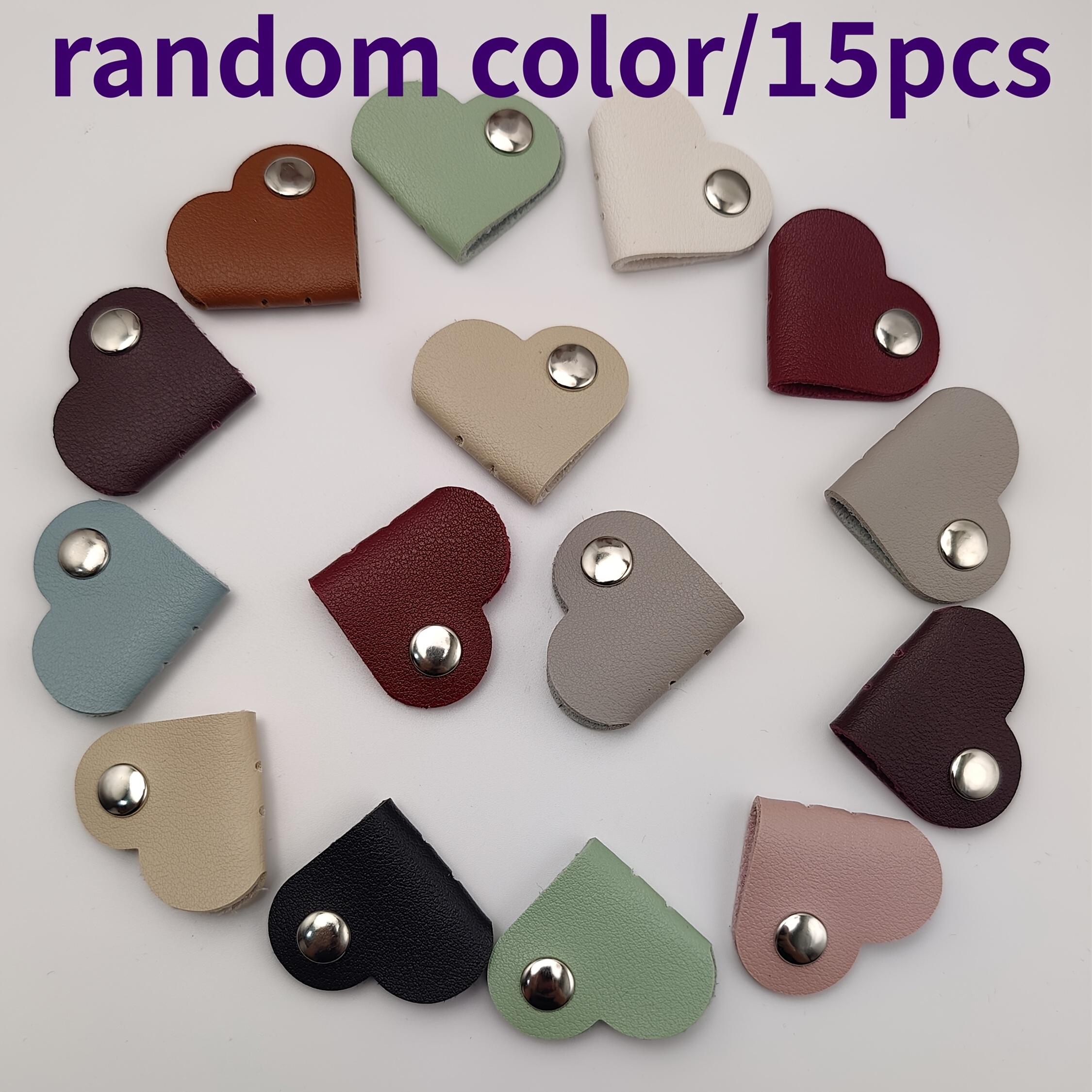 Image of 1 Set Of 5/6/7/8/9/12/15pcs. Multicolor Mixed. Faux Leather Cable Organizer - Multifunctional Data, Power, And Earphone Cord Management Tool. Holiday Gift