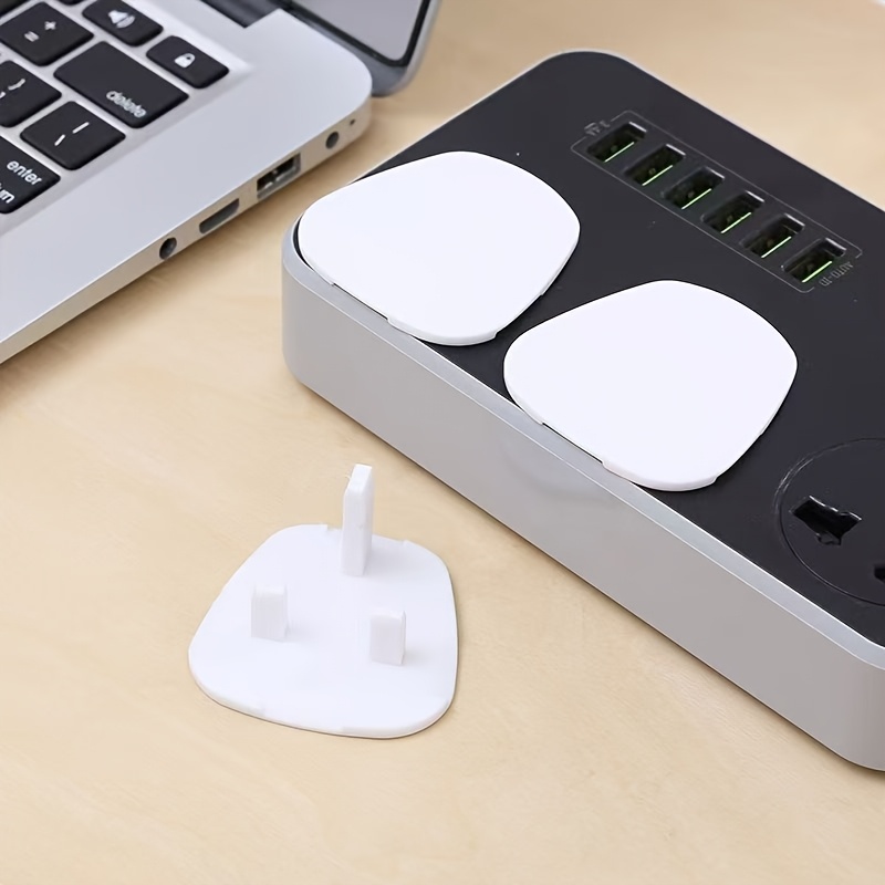 6/12pcs British Plug Socket Covers - Outlet Caps, Babyproofing Plug Protectors for, Plastic White British Sockets (Type), Easy Install for Kids Room & Outlet