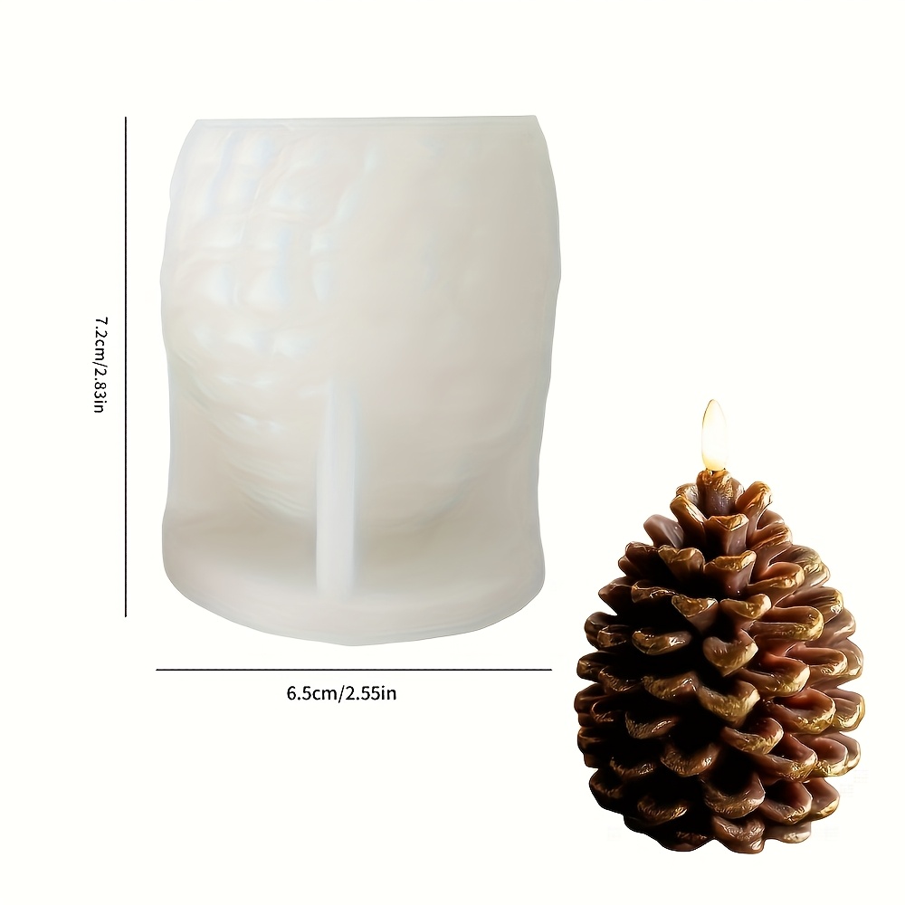1pc Silicone Pine Cone Candle Mold, Irregular Shape Mold For Ornaments, Suitable For Holiday Decorations And Crafts