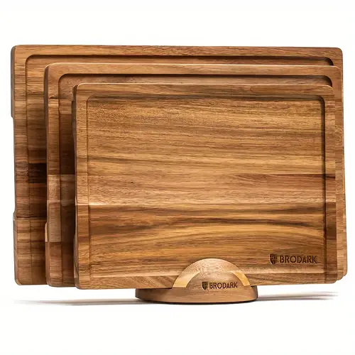 3pcs wooden cutting boards for kitchen bamboo cutting board set with holder wood cutting board set cutting board wood wooden chopping board wooden cutting board set