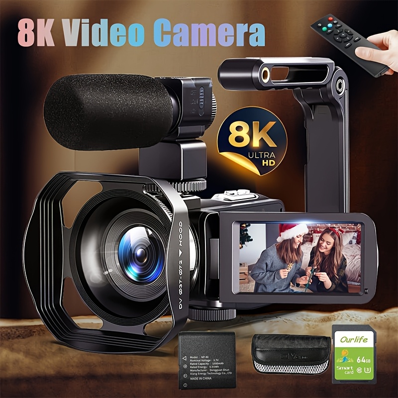 מצלמת וולג אורלייף ברזולוציה של 8k ultra hd עם ראיית לילה אינפרא-אדומה, , זום 18x, מסך מגע, אוטומטי, מיקרופון מובנה, של פרטים 0