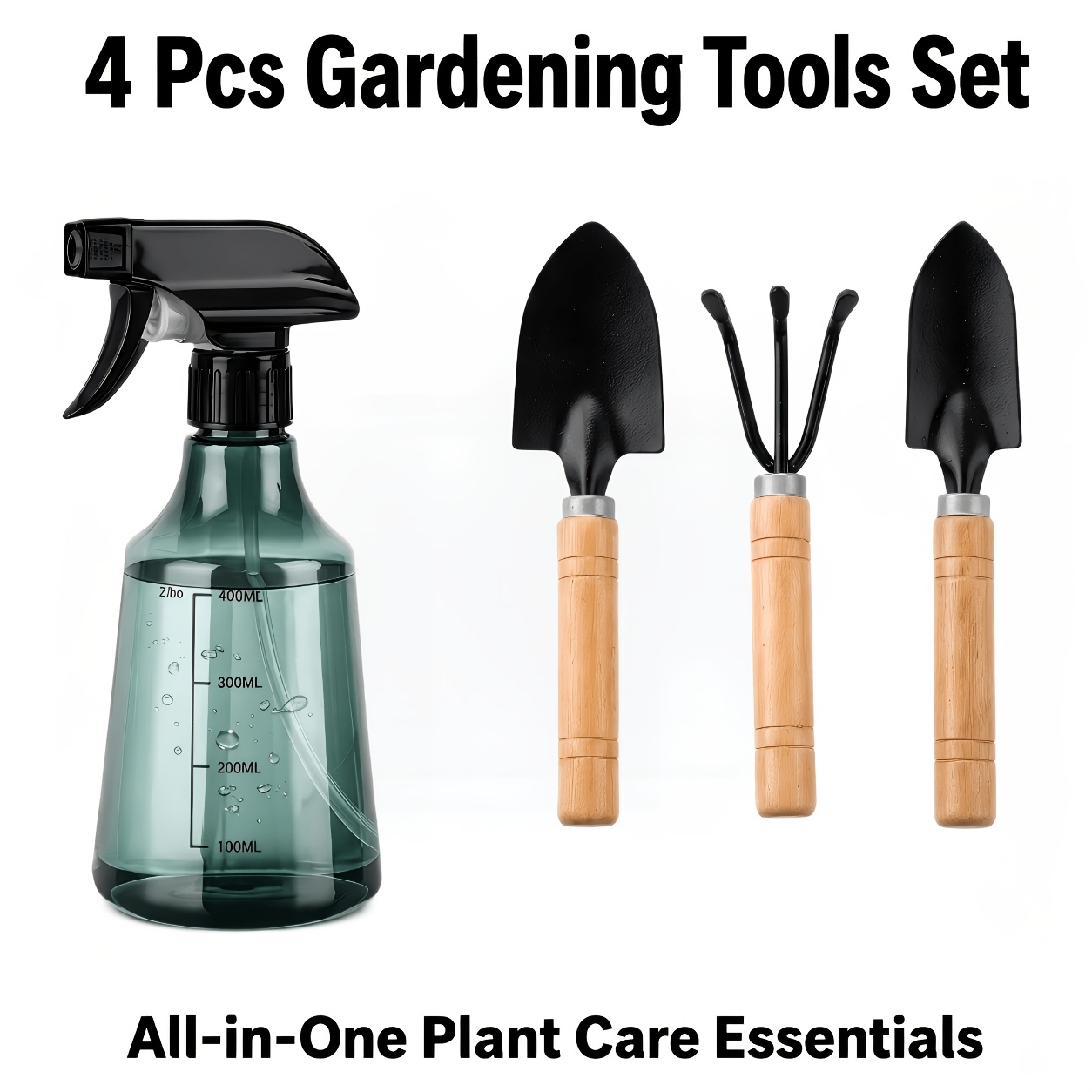 TEMU Ensemble de 4 pièces d'outils d'arrosage, pulvérisateur à main + truelle de jardin, convient pour mini-outils de plantation pour la de légumes,