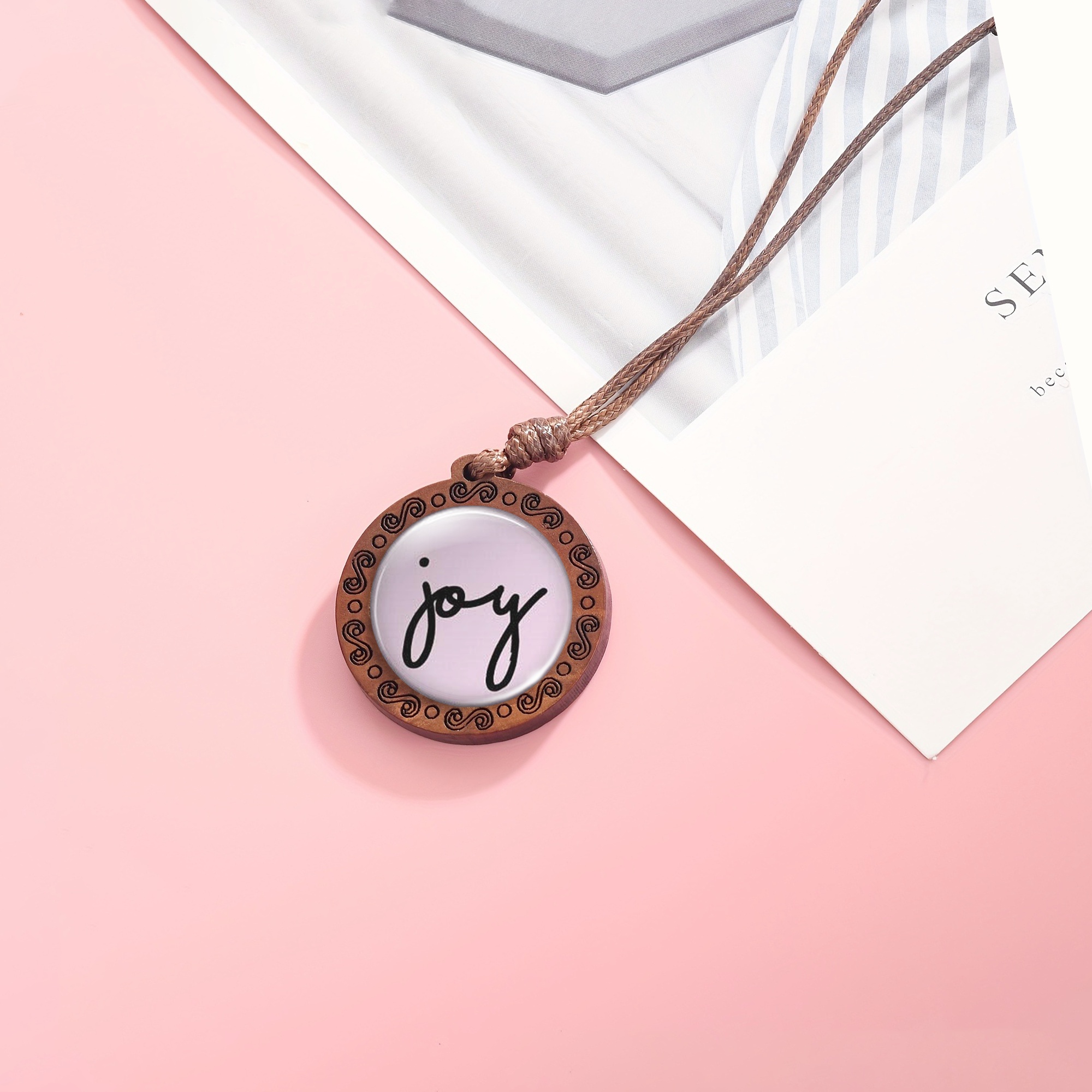 Handcrafted Minimalist Wooden Pendant Necklace