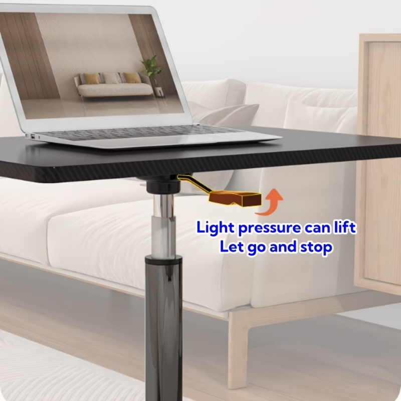 2024 new portable lift table with pulley small bedside table standing workbench desk lectern Product details 2