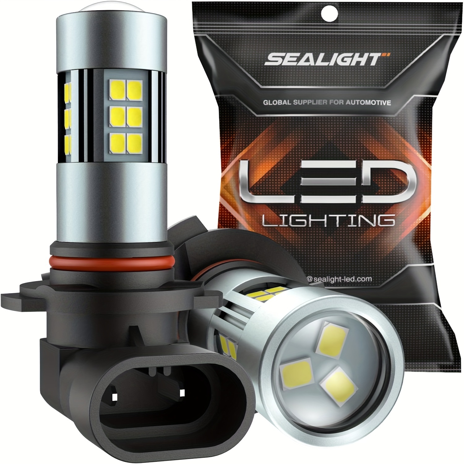 

Sealight H10/9145/9140 Led Fog Light Bulbs, 6000k Xenon White, 27 Smd Chips, 360-degree , Non-polarity, Pack Of 2