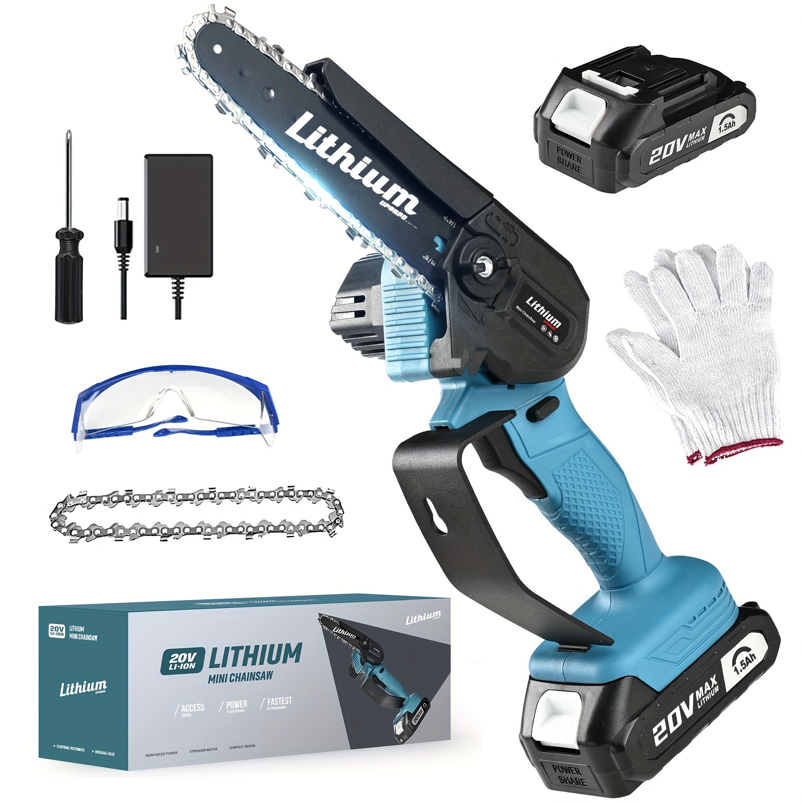 

Efficient 6-inch Cordless Mini Chainsaw, Equipped With Single Batteries For Extended Use, Convenient And Powerful Handheld Saw For Garden And Tree Branch Trimming