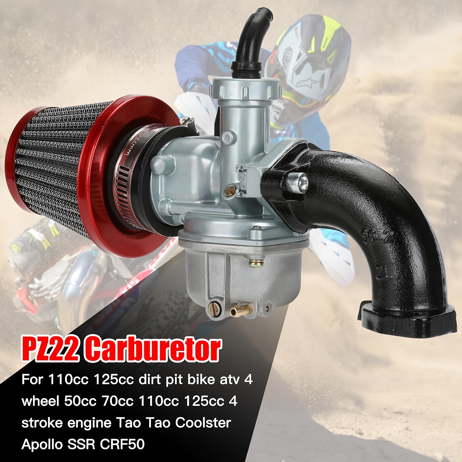 Carburador PZ22 De 22 Mm Con Filtro De Aire Para Honda XR50, CRF50, CRF70 Y XR70 – Ideal Para Motos De Tierra