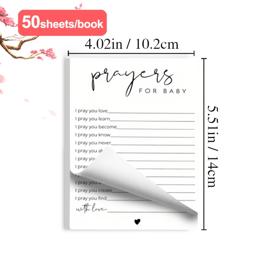 TEMU 50 Pages/book Welcome Baby Party Blessing Card Album, Baby Growth Commemorative Message 10.2 X 14cm, Baby Baptism Party Interactive Religious