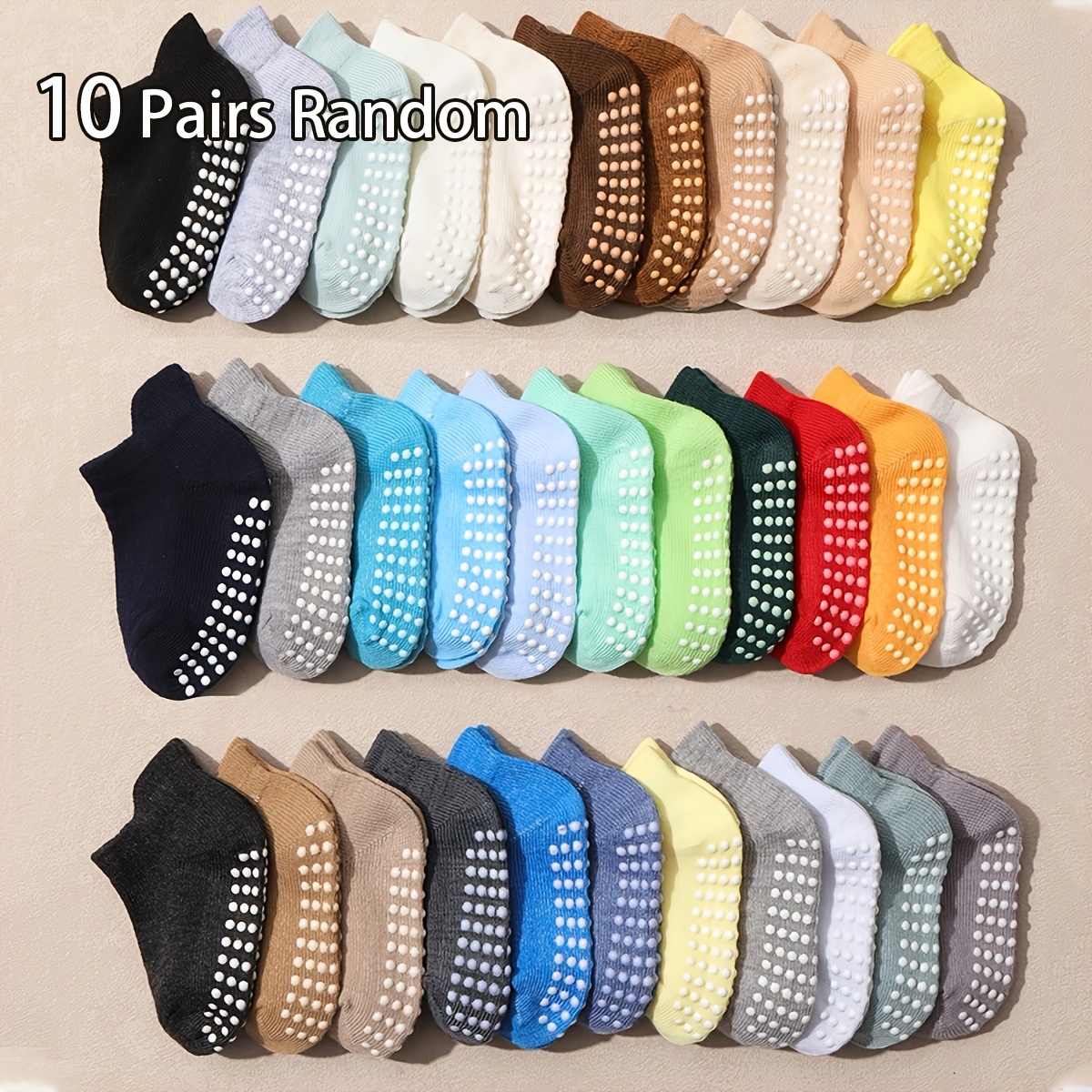 Image of 10 Pairs Random Candy-colored Solid Dot Socks For Baby